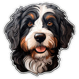 Bernedoodle Sticker 4 Inch — Waterproof Vinyl Decal Bernese Poodle Mix Designer Dog 9