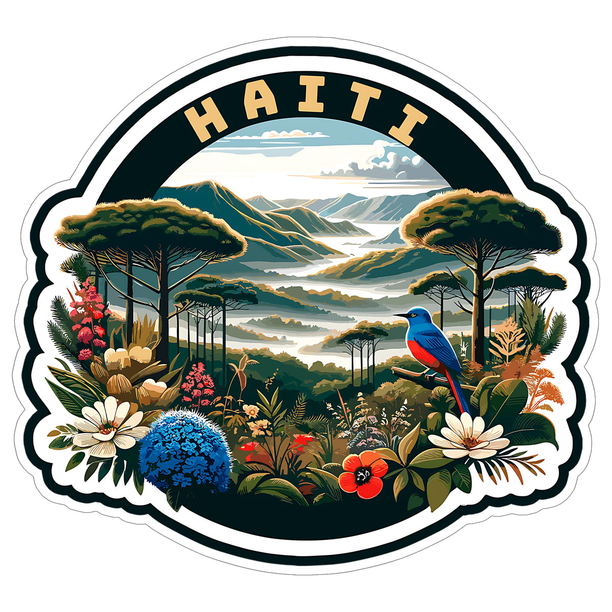 Haiti Sticker 4 Inch — Waterproof Vinyl Decal Travel Souvenir