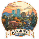 San Jose California Sticker 4 Inch — Waterproof Vinyl Decal City Travel Souvenir 8