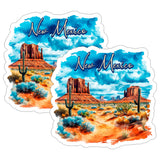 New Mexico State Sticker 4 Inch 2-Pack - Waterproof Vinyl Decal for Laptop Water Bottle Car Tumbler - Durable Aesthetic Long-Lasting Stickers for Adults ID45039 1