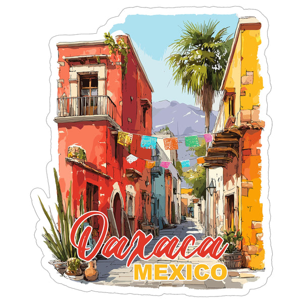 Oaxaca Mexico Sticker 4 Inch - Waterproof Vinyl Decal for Laptop Water Bottle Car Tumbler - Durable Aesthetic Long-Lasting Stickers for Adults ID44990