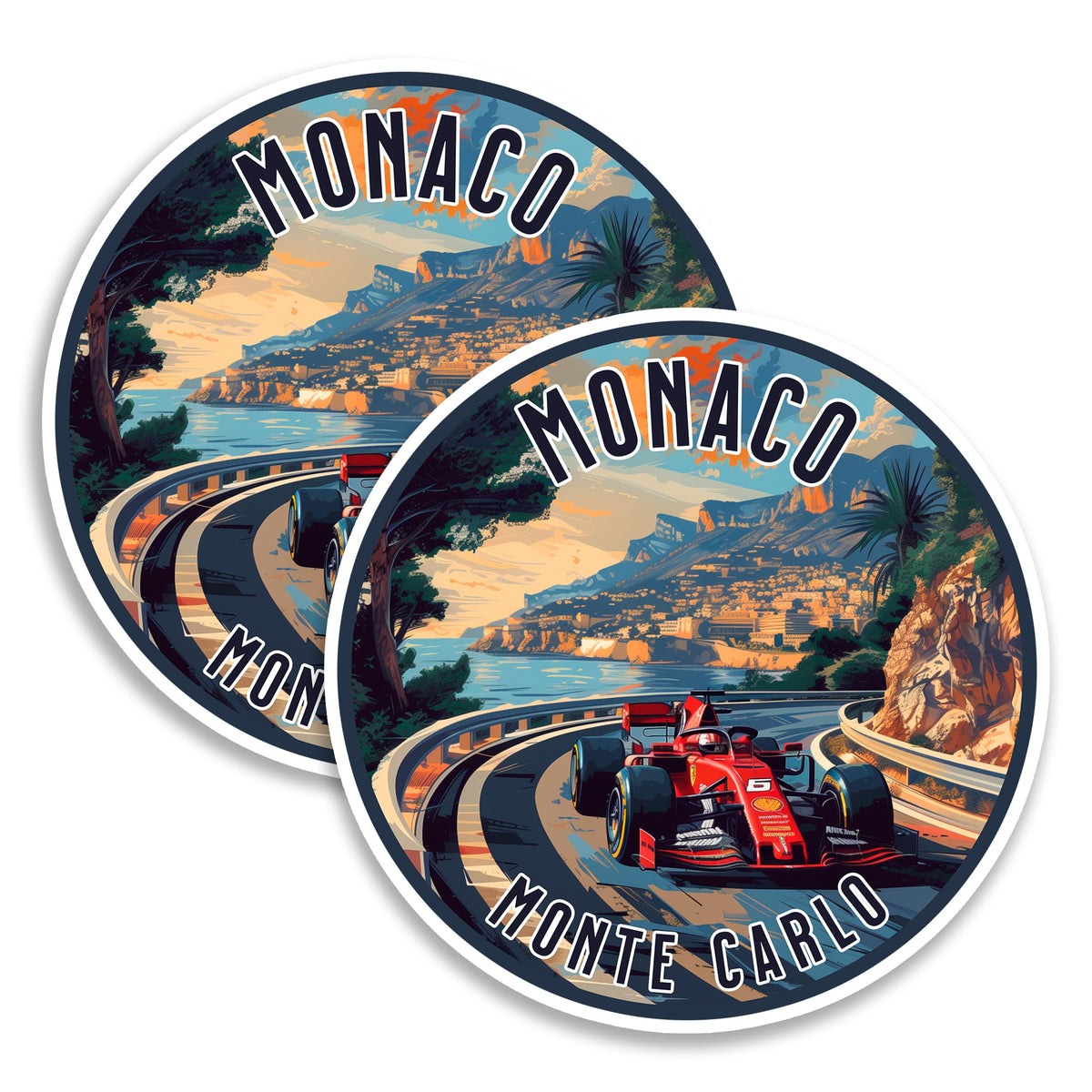 Monaco Monte Carlo Magnet 4 Inch 2-Pack Casino Formula 1 – Strong Vinyl Decorative Travel Magnets for Fridge Locker Kitchen Office – Cute Fun Aesthetic Cool Durable & Long-Lasting Souvenir ID44999