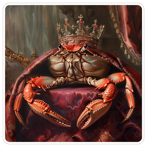 Crab Sticker 4 Inch — Waterproof Vinyl Decal Crustacean Cute Beach