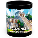 Cozumel Mexico Coffee Mug 11oz — Black Ceramic Island Caribbean Beach Mug 1