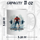 Powerlifting Coffee Mug 11oz — Ceramic Squat Bench Deadlift Mug for Lifters 2