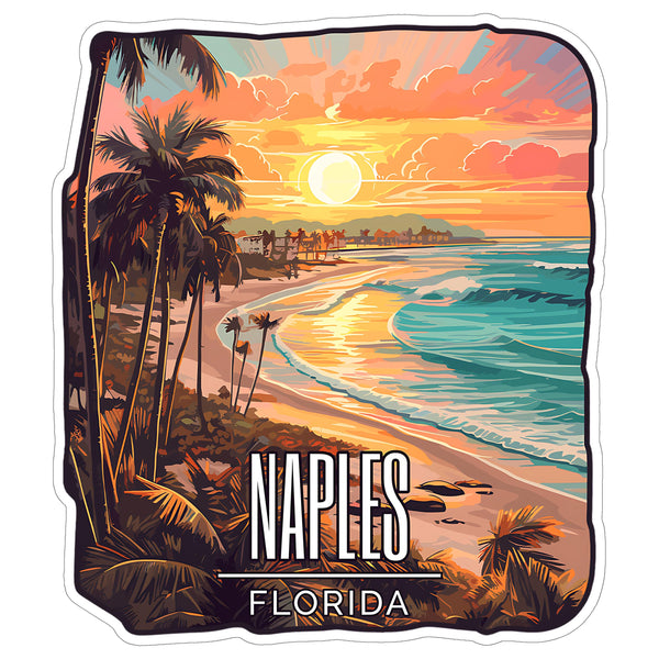 Naples Florida Sticker 4 Inch — Waterproof Vinyl Decal City Travel Souvenir