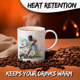 Cricket Coffee Mug 11oz — Ceramic Bat & Wicket Gift Mug for Cricket Fans 3