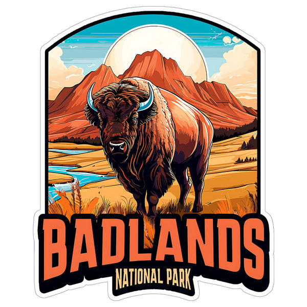 Badlands National Park South Dakota Sticker 4 Inch Travel Souvenir - Waterproof Vinyl Decal for Laptop Water Bottle Car Tumbler - Durable Aesthetic Long-Lasting Stickers for Adults ID44990