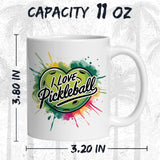 I Love Pickleball Coffee Mug 11oz — Ceramic Gift Mug for Pickleball Players 2