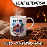 Brazil Coffee Mug 11oz — White Ceramic South America Amazon Culture Mug 3