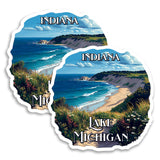 Lake Michigan Indiana Magnet 2-Pack — 4