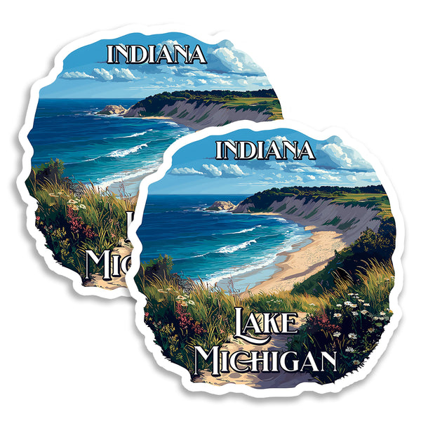 Lake Michigan Indiana Magnet 2-Pack — 4