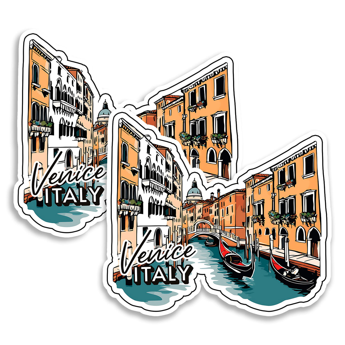 Venice Italy Magnet 4 Inch 2-Pack Floating City – Strong Vinyl Decorative Travel Magnets for Fridge Locker Kitchen Office – Cute Fun Aesthetic Cool Durable & Long-Lasting Souvenir ID44999