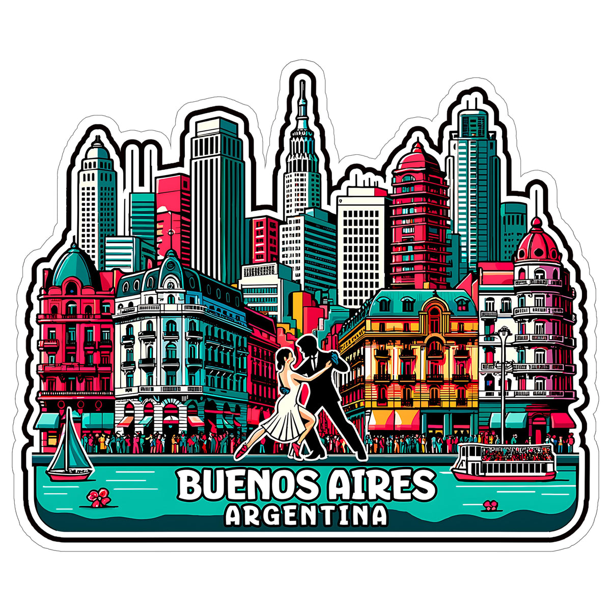 Buenos Aires Argentina Sticker 4 Inch — Waterproof Vinyl Decal City Travel Souvenir