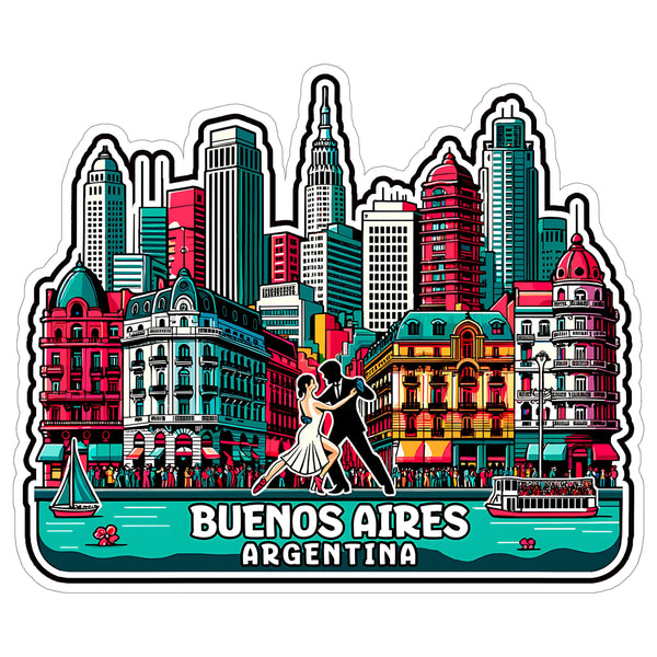 Buenos Aires Argentina Sticker 4 Inch — Waterproof Vinyl Decal City Travel Souvenir