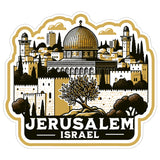 Jerusalem Israel Sticker 4 Inch — Waterproof Vinyl Decal City Travel Souvenir 1