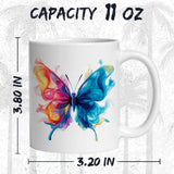 Butterfly Coffee Mug 11oz — Ceramic Monarch Swallowtail Gift Mug 2