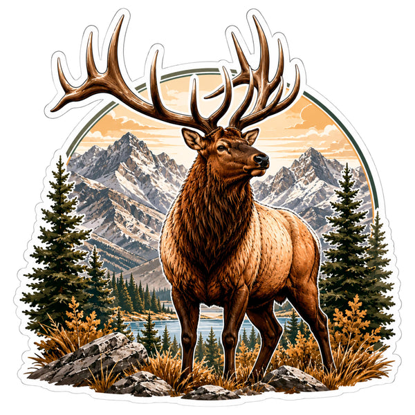 Elk Sticker 4 Inch — Waterproof Vinyl Decal