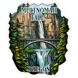 Multnomah Falls Oregon Sticker 4 Inch — Waterproof Vinyl Decal Waterfall 8