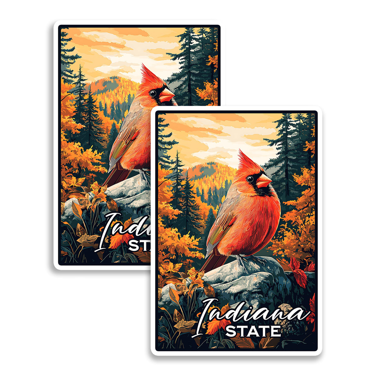 Indiana State Magnet 2-Pack — 4