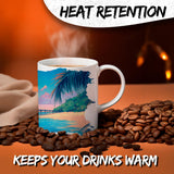 Bahamas Coffee Mug 11oz — White Ceramic Turquoise Waters Mug 3