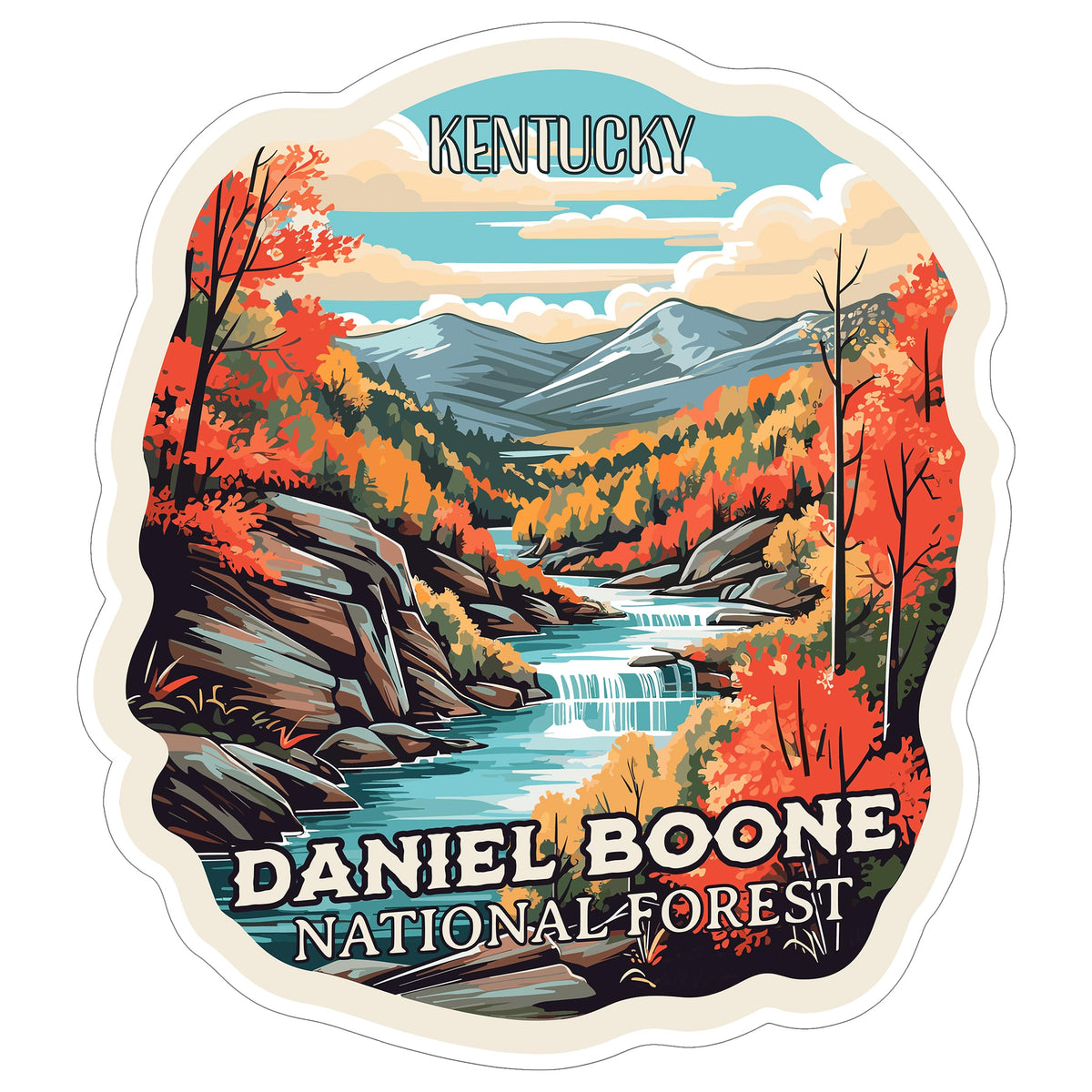Daniel Boone National Forest Kentucky Sticker 4 Inch — Waterproof Vinyl Decal Wilderness Trails