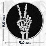 Skeleton Hand Peace Patch — 3