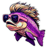 Bass Mullet Fishing Sticker 4 Inch — Waterproof Vinyl Decal Fisherman Meme Pun 8