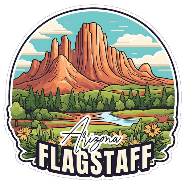 Flagstaff Arizona Sticker 4 Inch — Waterproof Vinyl Decal National Flag
