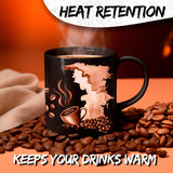 Caffeine Molecule Mug 11oz — Black Ceramic Chemistry Coffee Mug 3