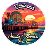 Santa Monica Pier California Sticker 4 Inch — Waterproof Vinyl Decal City Travel Souvenir 1