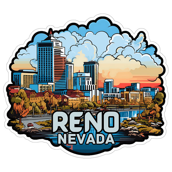 Reno Nevada Sticker 4 Inch — Waterproof Vinyl Decal City Travel Souvenir