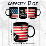 We the People Mug 11oz — Black Ceramic American Constitution Patriotic Mug 2