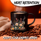 Chicken Mug 11oz — Black Ceramic Farmyard Hen Coffee Mug 3