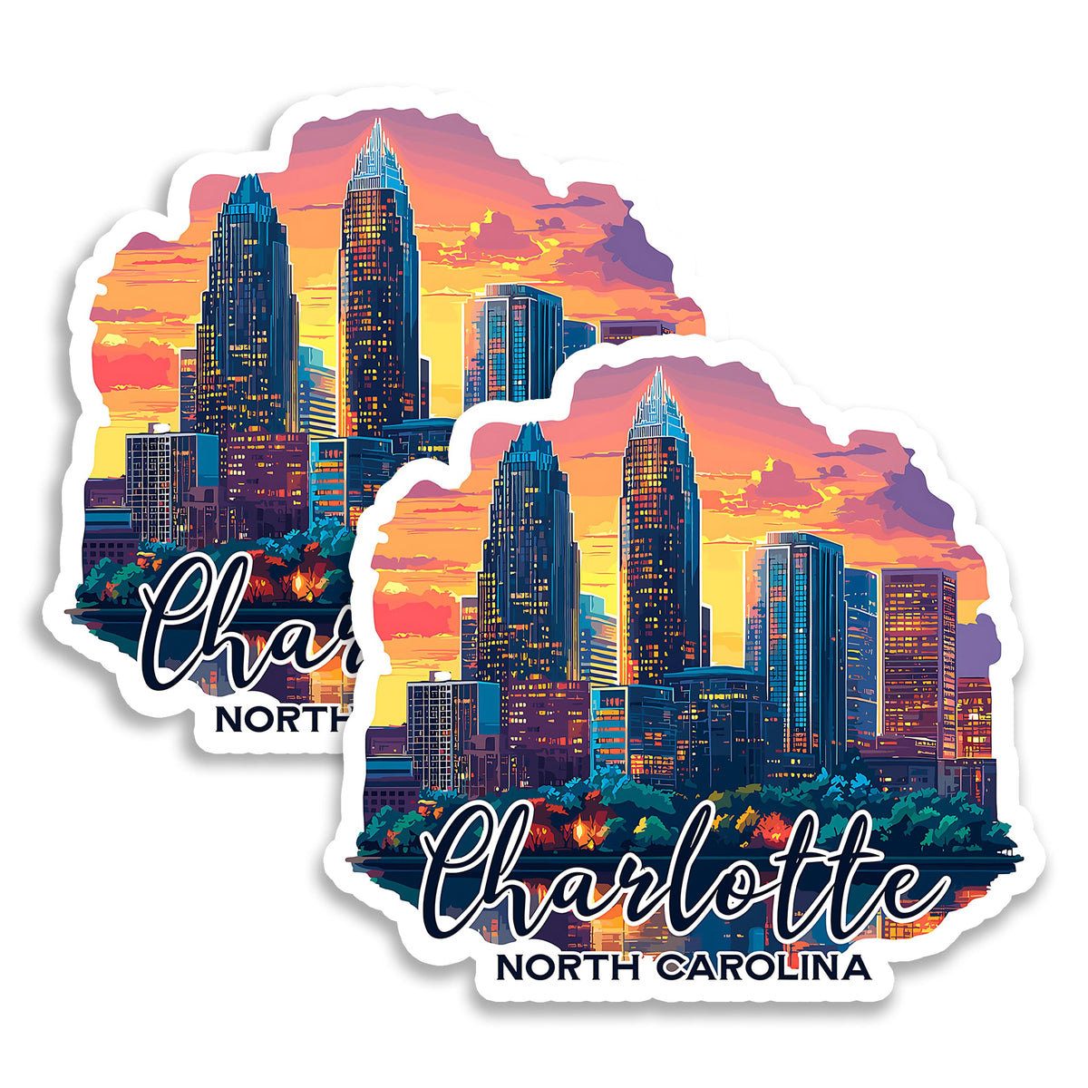 Charlotte North Carolina Magnet 2-Pack — 4