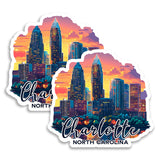 Charlotte North Carolina Magnet 2-Pack — 4