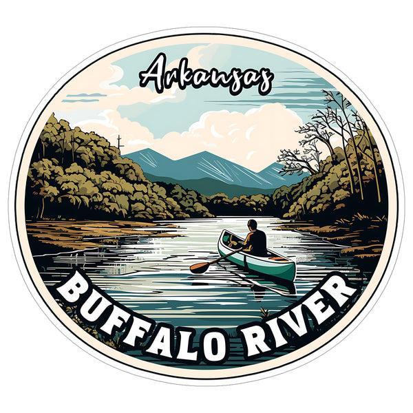Buffalo River Arkansas Sticker 4 Inch — Waterproof Vinyl Decal First National River Float