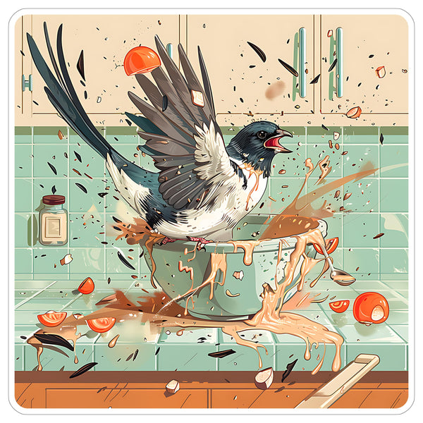 Swallow Sticker 4 Inch — Waterproof Vinyl Decal Barn Tree Migratory Songbird