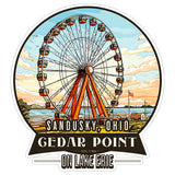 Cedar Point On Lake Erie Sandusky Ohio Sticker 4 Inch — Waterproof Vinyl Decal Waterfront Wilderness 8