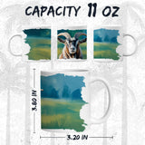 Goat Mug 11oz — White Ceramic Cute Farm Kid Goat Coffee Mug 2