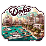 Doha Qatar Sticker 4 Inch — Waterproof Vinyl Decal City Travel Souvenir 1