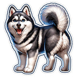 Husky Sticker 4 Inch — Waterproof Vinyl Decal Siberian Husky Blue Eyes Working 8