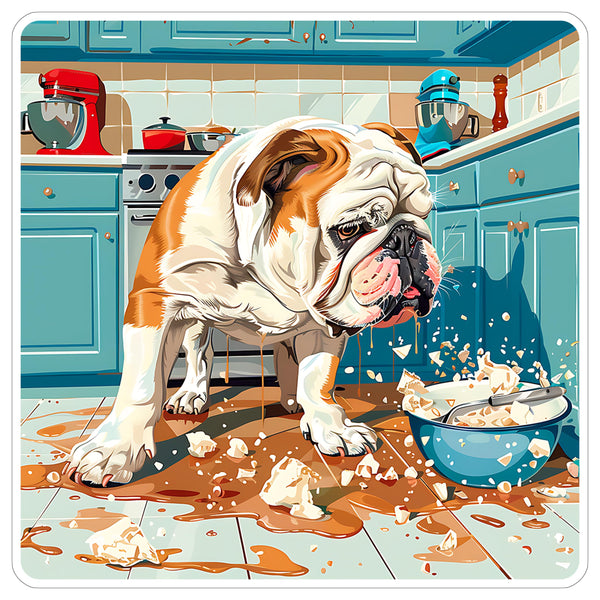 English Bulldog Sticker 4 Inch — Waterproof Vinyl Decal British Bulldog Lover Family