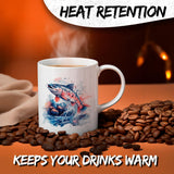 Salmon Coffee Mug 11oz — Ceramic Salmon Fishing Gift Mug 3