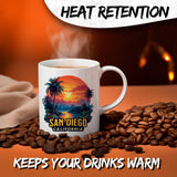 San Diego California Mug 11oz — White Ceramic America's Finest City Coffee Mug 3