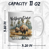 Yellowstone National Park Wyoming Mug 11oz — White Ceramic Old Faithful Mug 2
