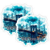 New York City New York Sticker 4 Inch 2-Pack - Waterproof Vinyl Decal for Laptop Water Bottle Car Tumbler - Durable Aesthetic Long-Lasting Stickers for Adults ID45039 8