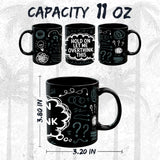 Hold On Let Me Overthink Mug 11oz — Black Ceramic Relatable Coffee Mug 2