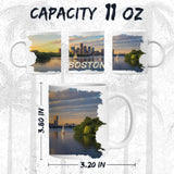 Boston Massachusetts Coffee Mug 11oz — White Ceramic Beantown Mug 2