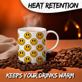 Smiling Face Mug 11oz — White Ceramic Happy Emoji Coffee Mug 3